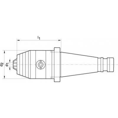 Krátke skľučovadlo DIN2080 R / L 1,5-16 SK40 FORIS FORTIS - obrázek