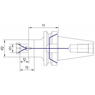 Kombinovaný unášač pre nástrčné frézy JISB6339ADB BT40 22mm A100 FORTIS - obrázek