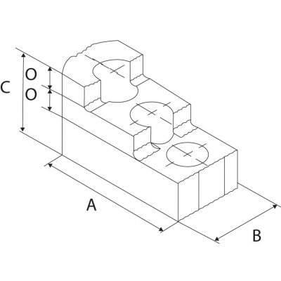 Nadstavbová čeľusť tvrdá 1,5x60 ozubenie 99,5x54x40mm N16 Kitagawa - obrázek