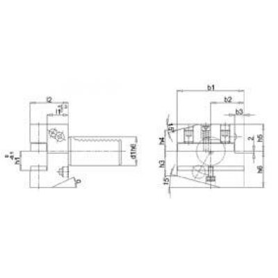 Držiak na nástroje VDI radiálne pravý B1 30x20mm FORTIS - obrázek