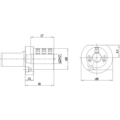 Držiak VDI na vŕtacie tyče E2 40x16mm FORTIS - obrázek