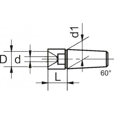 Dutý jamkár E923 / 7 pre sústružnícke hroty 12mm CONZELLA - obrázek