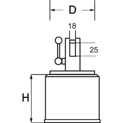 Hrncový magnet prítlačný závit 44mm FORTIS - obrázek