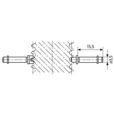 Vložka pre závitový Mikrometer na meranie drážok P0,2mm MAHR