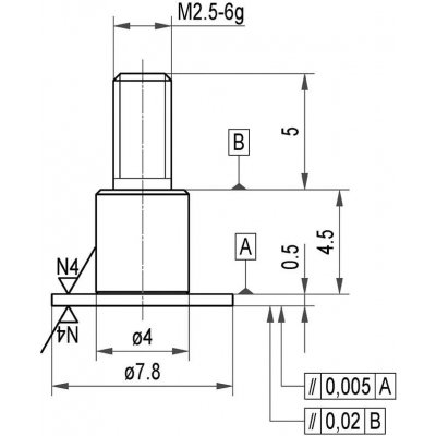 Merací snímač oceľ tanier 7,8x0,5mm Käfer - obrázek