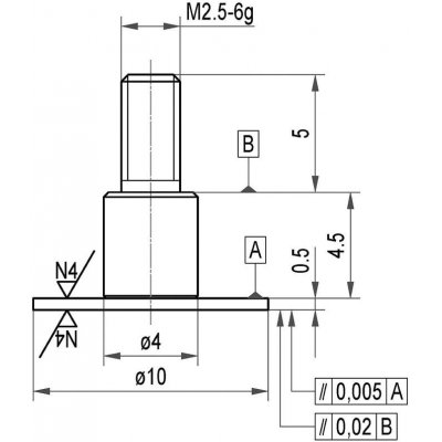 Merací snímač oceľ tanier 10x0,5mm Käfer - obrázek