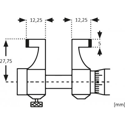 Dutinový mikrometer meracie plochy tvrdokov 25-50mm FORTIS - obrázek