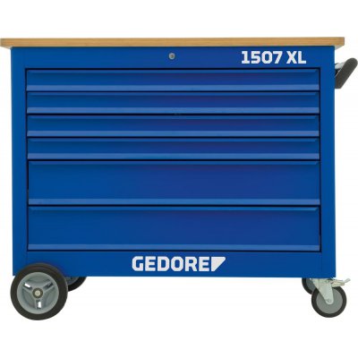 Pojazdný pracovný stôl 1507XL, 7 zásuviek 1250x550x985mm GEDORE