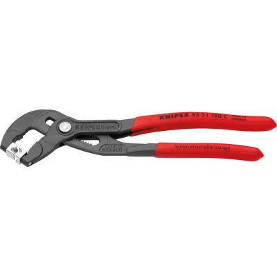 Kliešte na hadicovú sponu, Hadicové spony typ CLIC plastové návleky 180mm KNIPEX