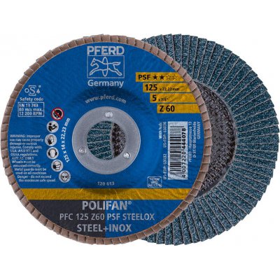 Lamelový brúsny kotúč Z 60PSF rovný 125mm K60 Pferd