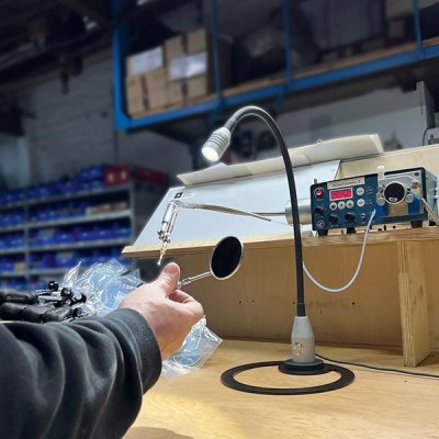 Pracovná lampa Bodový žiarič, stmievač 28mm Bauer + Böcker - obrázek