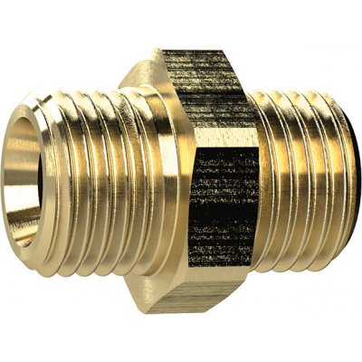 Dvojitá vsuvka, mosadz vonkajší závit G1 / 4" XG1 / 4" SW17mm Riegler