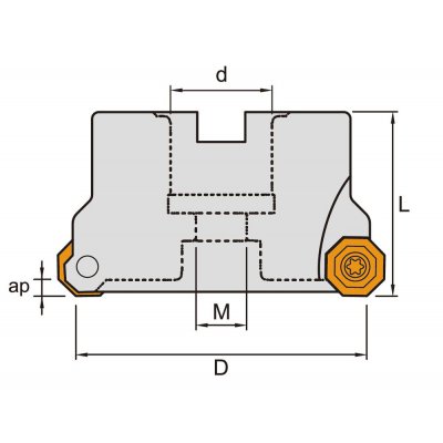 Sada 100ks VBD OFMT05T3 + rovinná fréza pre 9x VBD