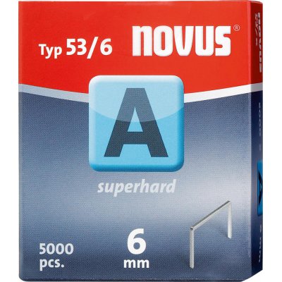 Spona z jemného drátu A typ 53/10 mm V2A Novus, balení 1000 ks - obrázek