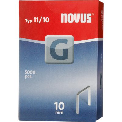 Spona z plochého drátu G typ 11/10 mm zn Novus, balení 5000 ks