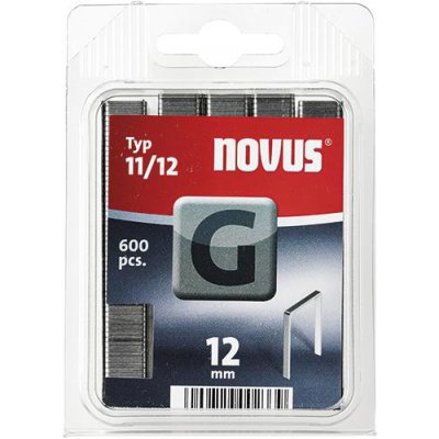 Spona z plochého drátu G typ 11/12 mm Novus, balení 600 ks