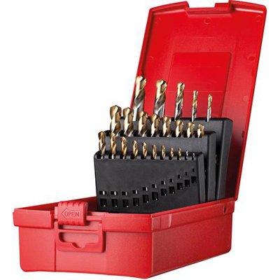 Sada krátkých vrtáků 1,0-10,5 mm jádrový vrták 3,3-10,2 mm A022 135G typ N 2,5xD 24 ks