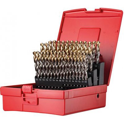 Sada spirálových vrtáků 6-10 mm x0,5 in A002 v boxu 118G, typ N 4xD 41 ks Tin Tip A095203 Dormer