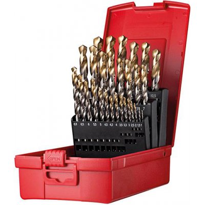 Sada spirálových vrtáků 1-13 mm x0,5+KL A002 v boxu 118G, typ N 4xD 29 ks Tin Tip A095206 Dormer