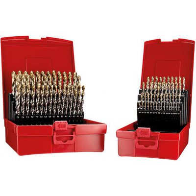 Sada spirálových vrtáků 1-10 mm x0,1 A002 v boxu 118G, typ N 4xD 91 ks Tin Tip A095209 Dormer