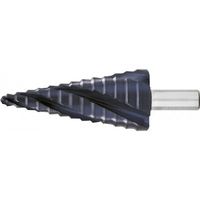 Stupňovitý vrták HSS TiAlN 4násobná spirálová drážka 4 - 12 mm EXACT