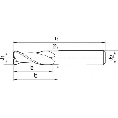 Fréza pro vrtané drážky tvrdokov 6,0 mm Z2 HA TA-C FORMAT GT - obrázek