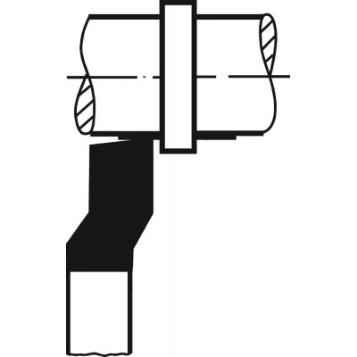 Odsazený stranový soustružnický nůž HSS-E DIN4960 levý čtyřhran25x25x200mm Wilke - obrázek