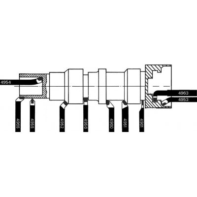 Odsazený stranový soustružnický nůž DIN4960 L HSS-Co5 25 x 25 x 200 mm WILKE - obrázek