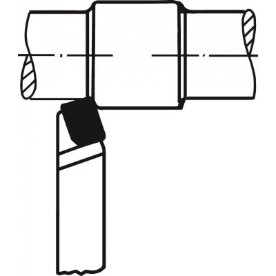 Přímý soustružnický nůž tvrdokov DIN4971 levý 12 x 12 x 100 mm P25/30 WILKE - obrázek