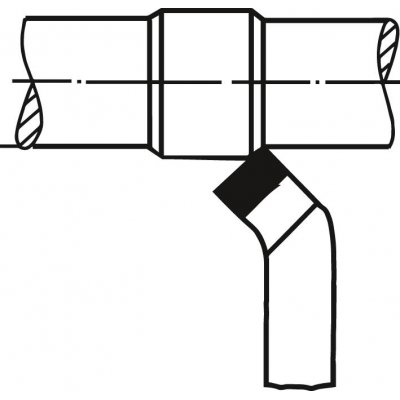 Zahnutý soustružnický nůž tvrdokov DIN4972 pravý 25 x 25 x 140 mm P25/30 WILKE - obrázek