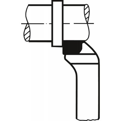 Odsazený čelní soustružnický nůž tvrdokov DIN4977 pravý P25/30 25x25x140 mm WILKE - obrázek