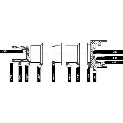 Odsazený čelní soustružnický nůž tvrdokov DIN4977 pravý P25/30 25x25x140 mm WILKE - obrázek