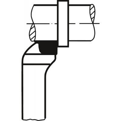 Odsazený čelní soustružnický nůž tvrdokov DIN4977 ISO5 levý P25/P30 32x32x170mm Wilke - obrázek