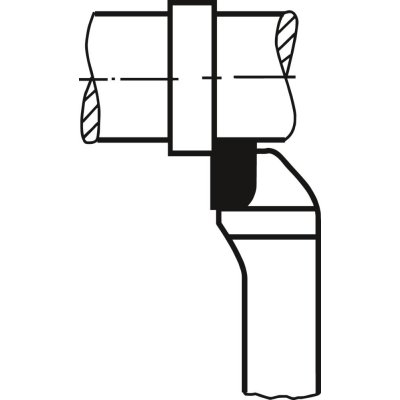 Odsazený stranový soustružnický nůž tvrdokov DIN4980 pravý 16 x 16 x 110 mm P25/30 WILKE - obrázek