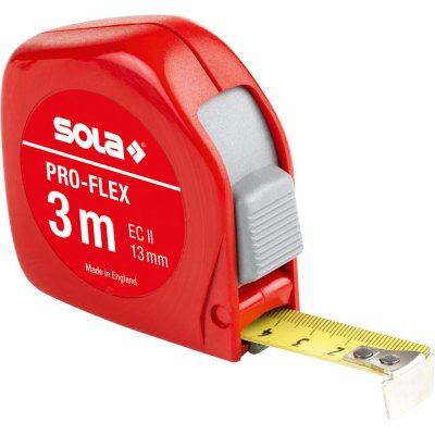 Kapesní svinovací metr Pro-Flex 3mx13 mm žluté Sola