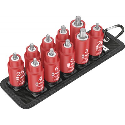 Sada šroubovákových hlavic 3/8" VDE T20-45 a I-6-hran. 4-8 mm Wera