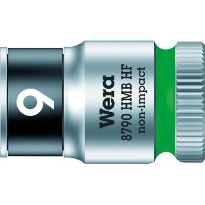 Nástrčný klíč 6-hranný 3/8" 9 mm s přidržovací funkcí Wera