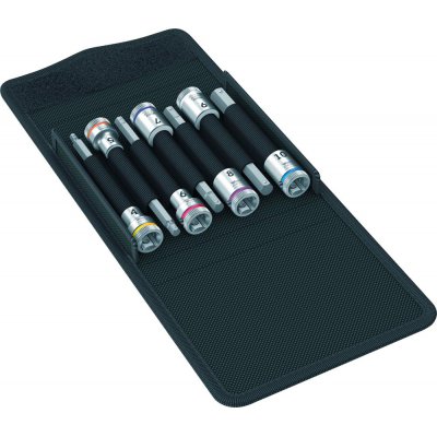 Sada šroubovákových hlavic s přidržovací funkcí 3/8", vnitřní šestihran 4-10 mm, dlouhé, 7 ks, Wera