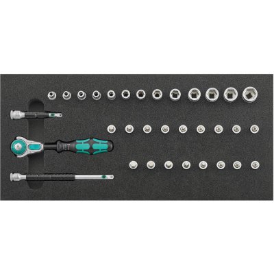 Modul s nářadím 1/3 nástrčné klíče 1/4" Zyklop s přidržovací funkcí Wera