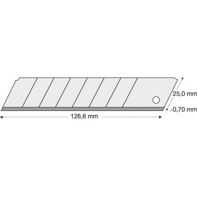 Odlamovací čepel 25 mm, balení 10 ks LUTZ BLADES