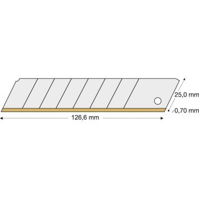 Odlamovací čepel TiN 25 mm, balení 10 ks LUTZ BLADES