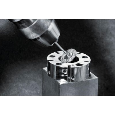 Miniaturní kulatý kartáč ocelový drát, vlnitý, 19x0,1 mm Lessmann - obrázek