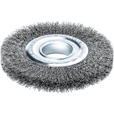 Kulatý kartáč z ocelového drátu 178x23/26 mm, vlnitý 0,3 mm Lessmann