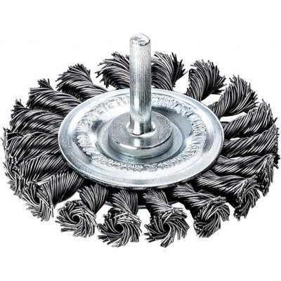 Nástrojový kruhový kartáč se stopkou, ušlechtilá ocel, splétaný 75x0,5 mm Lessmann