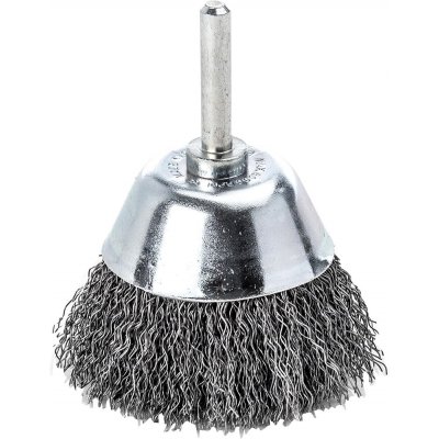 Plochý kartáč se stopkou ocelový drát, vlnitý 50x0,3 mm Lessmann