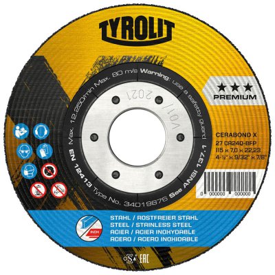 Hrubovací kotouč CERABOND X 125x7 mm CA24Q-BFK Tyrolit