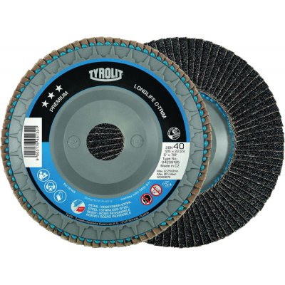 Lamelový brusný kotouč LONGLIFE C-TRIM 125 mm ZA-40 vlnitý Tyrolit