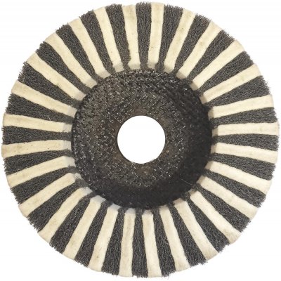Kombinovaný filcový lamelový kotouč 125 mm filc, brusná plst FORMAT - obrázek