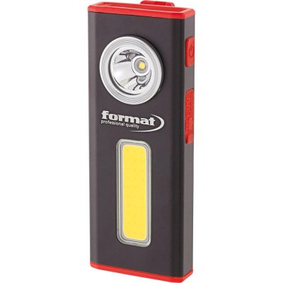 Akumulátorová ruční LED svítilna, hliník, 100 - 500 lm FORMAT
