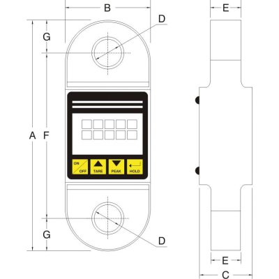 Přístroj pro měření tahové síly - dynamometr DSD04-10,0 nosnost - obrázek